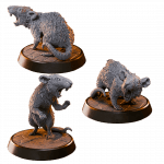 Whisker, Claw and Gnaw Giant Rats - Terror in the Sewers Set