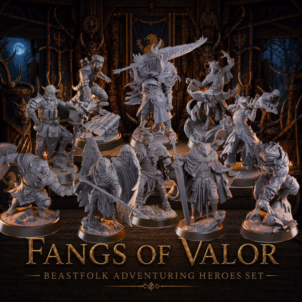 Fangs of Valor - Adventuring Heroes Set