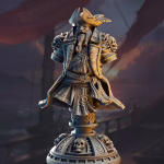 Baradin Blackbeard - Captain of the Gilded Seahorse Bust