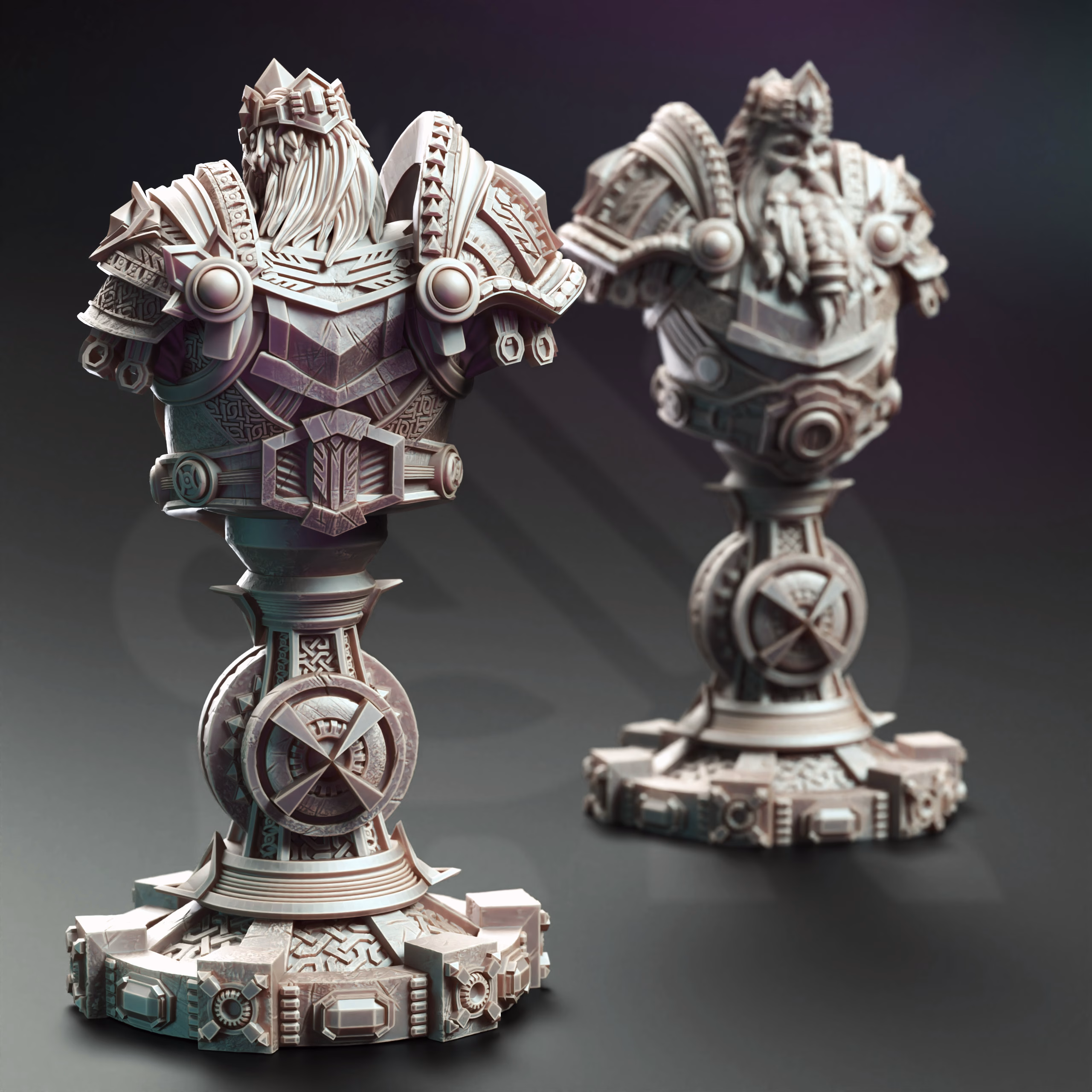 Gordrain Stonehand - Dwarven General Bust - Image 3