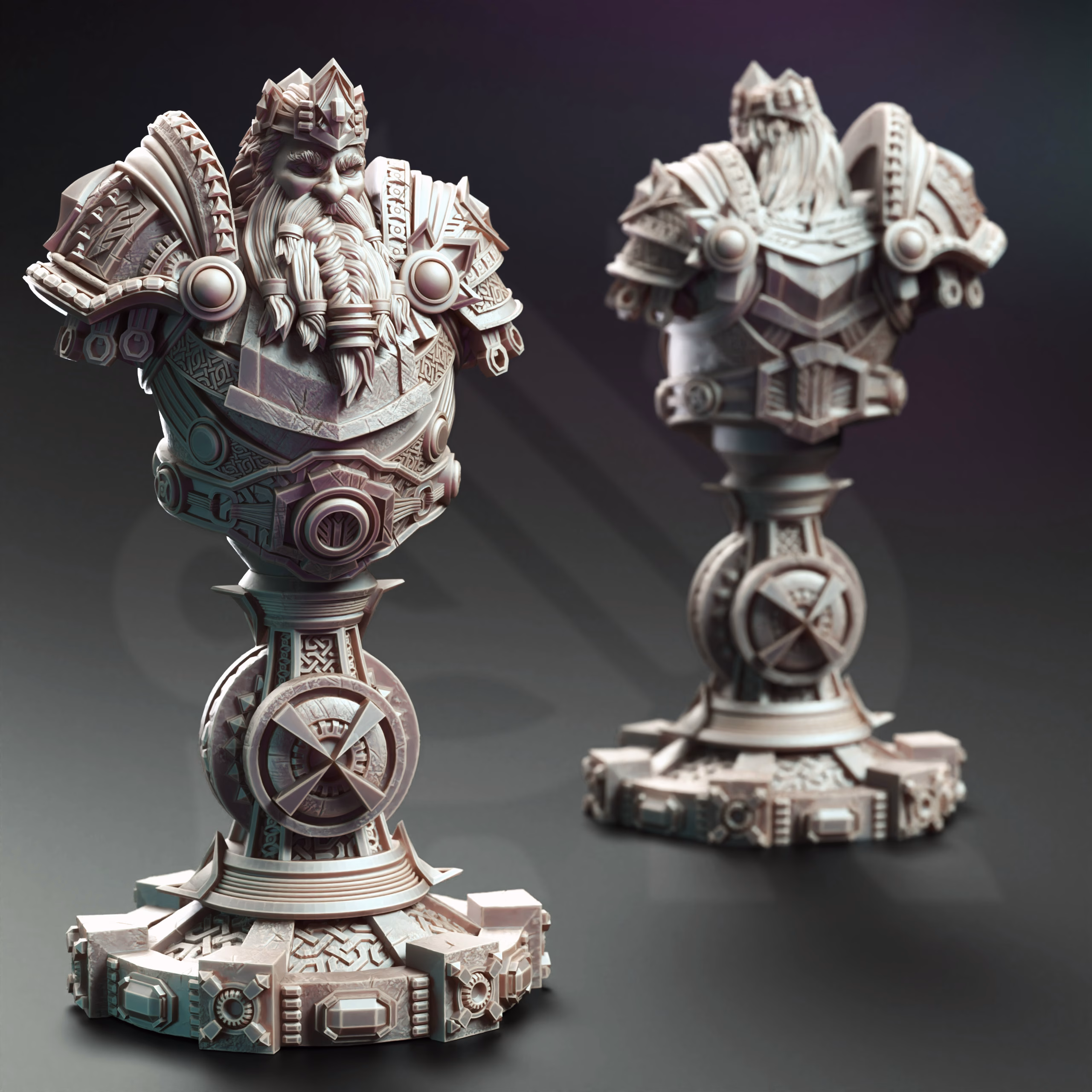 Gordrain Stonehand - Dwarven General Bust - Image 2