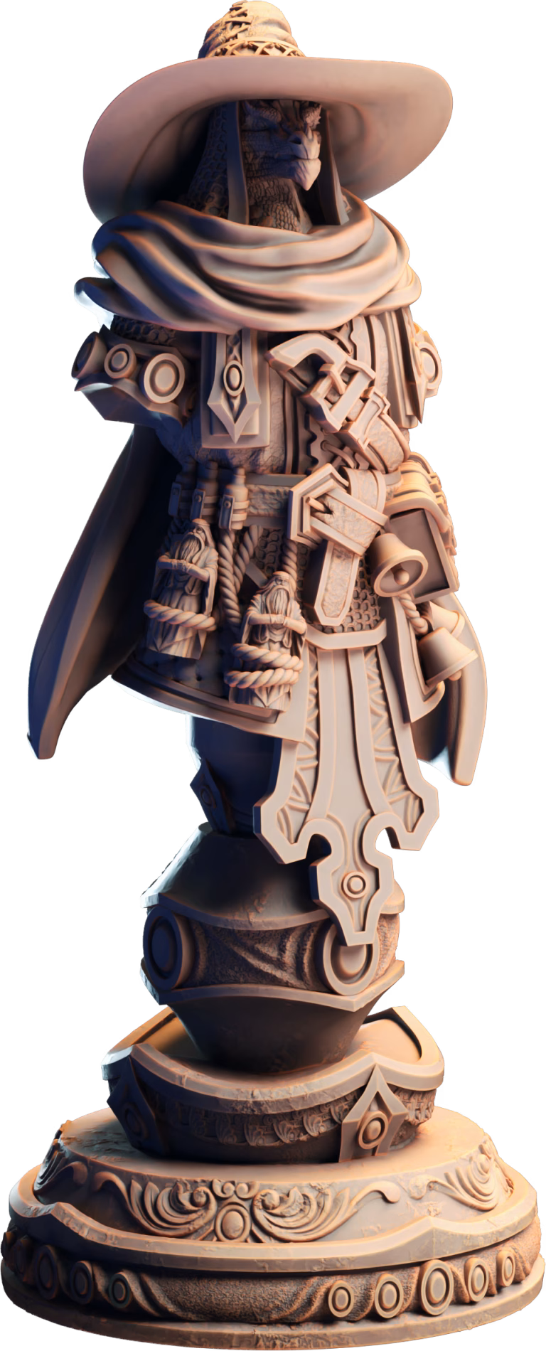 Ozmandi Starborn - Silver Dragonborn Bust