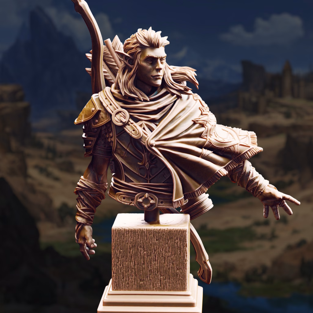 Sactarin - Sun Elf Tracker Bust