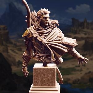 Sactarin - Sun Elf Tracker Bust