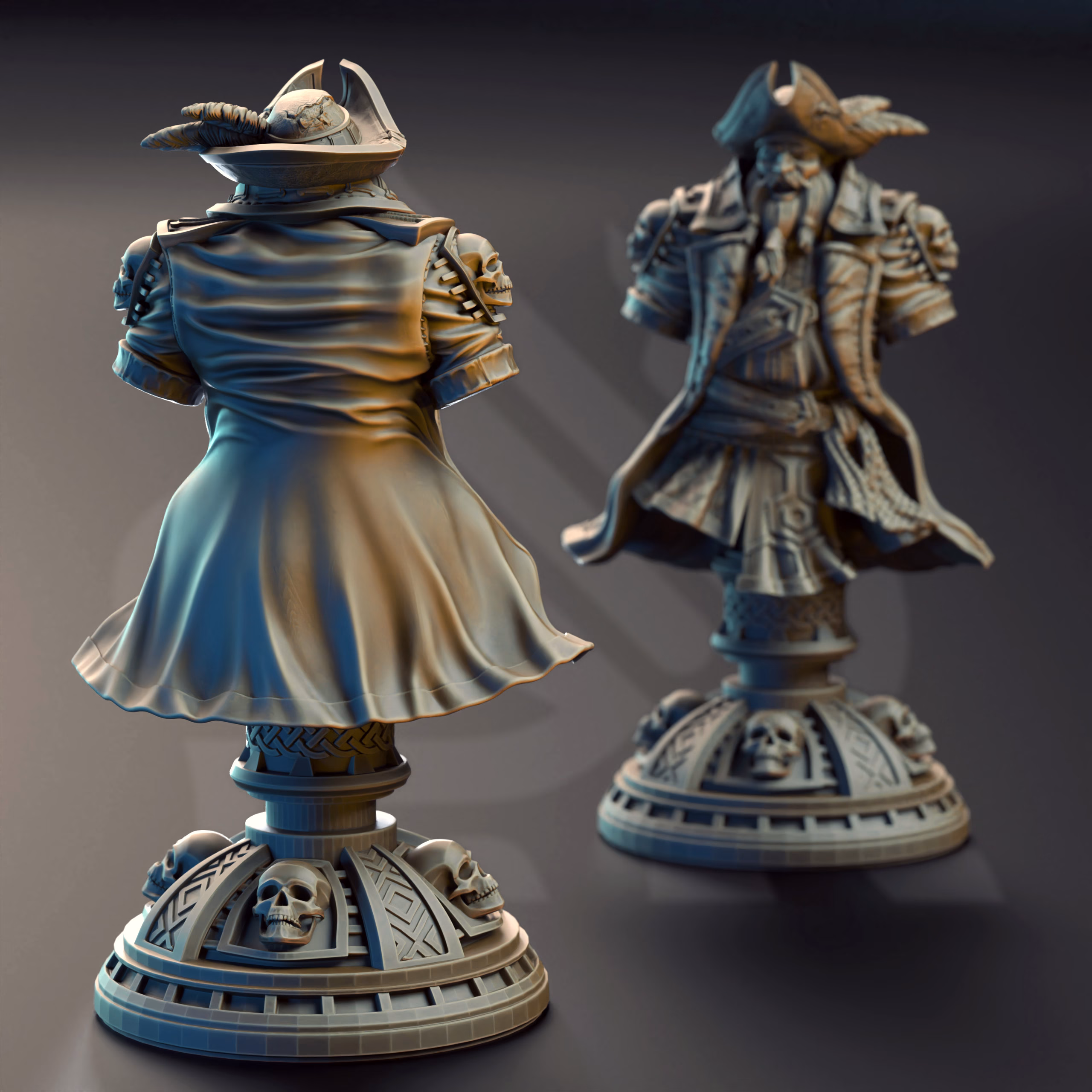 Baradin Blackbeard - Captain of the Gilded Seahorse Bust - Image 3
